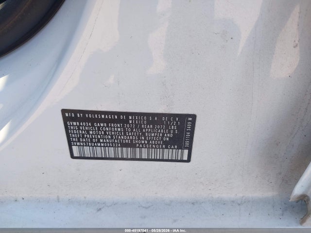Продажа на аукционе авто 2021 Volkswagen Jetta 1.4t R-line/1.4t S, vin: 3VWN57BU4MM095324, номер лота: 45197041