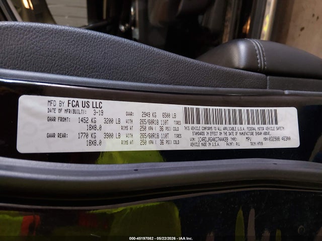 Dodge Durango Sxt Awd 2019 1C4RDJAG4KC744439 Image 9