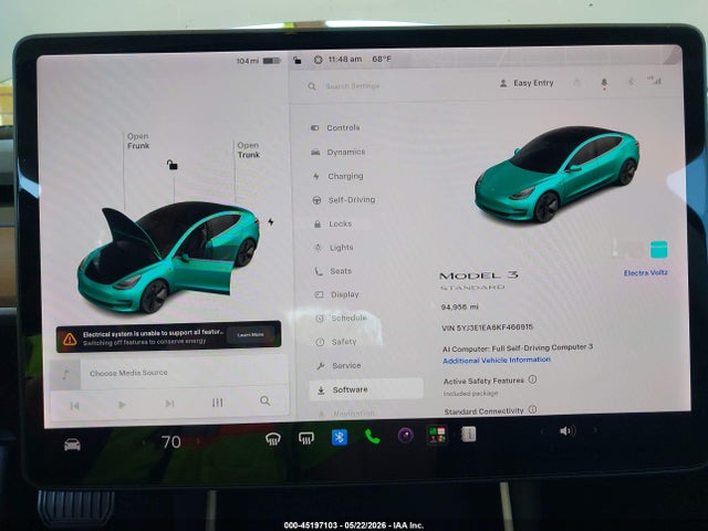 Aukcja sprzedaży 2019 Tesla Model 3 Long Range/mid Range/standard Range/standard Range Plus, vin: 5YJ3E1EA6KF466915, numer aukcji: 45197103