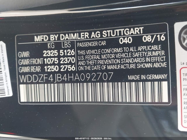 Mercedes-Benz E 300 2017 WDDZF4JB4HA092707 Image 9
