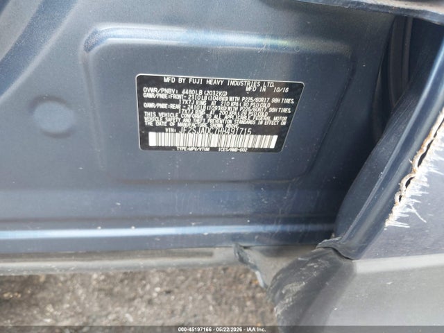 Aukcja sprzedaży 2017 Subaru Forester 2.5i Premium, vin: JF2SJADC7HH491715, numer aukcji: 45197166