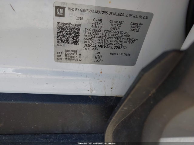 Aukcja sprzedaży 2019 Gmc Terrain Sle, vin: 3GKALMEV3KL305770, numer aukcji: 45197197