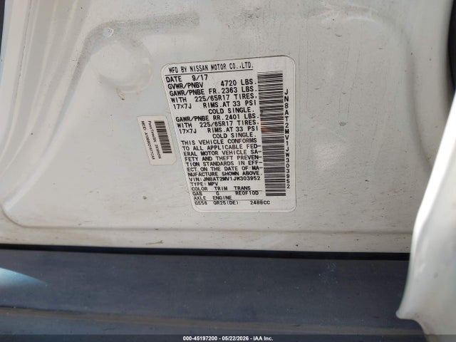 Nissan ROGUE SV 2018 JN8AT2MV1JW303952 Image 9