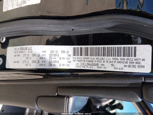1C4PJLDB0HW526095 Jeep Cherokee Limited Fwd