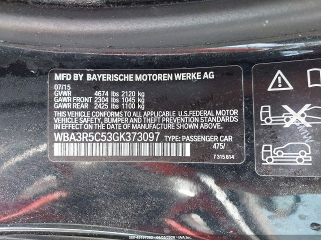 BMW 435i Xdrive 2016 WBA3R5C53GK373097 Image 9
