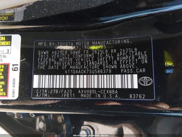 Toyota CAMRY LE 2025 4T1DAACK7SU586379 Image 9