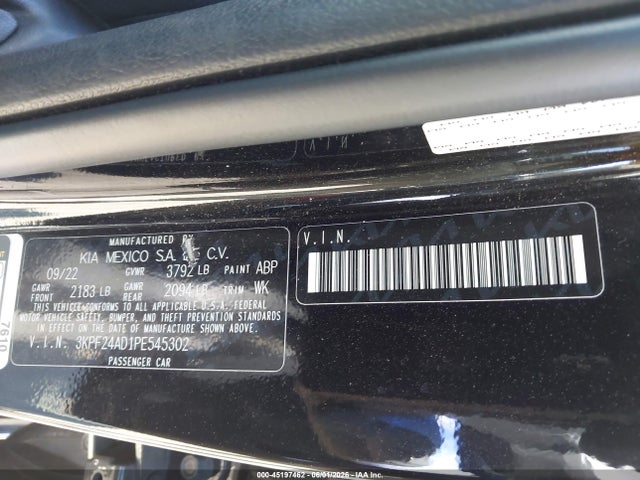 Aukcja sprzedaży 2023 Kia Forte Lxs, vin: 3KPF24AD1PE545302, numer aukcji: 45197462