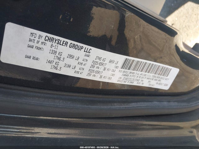 2012 Chrysler Town & Country Touring-l მანქანა იყიდება აუქციონზე, vin: 2C4RC1CG1CR137049, აუქციონის ნომერი: 45197493