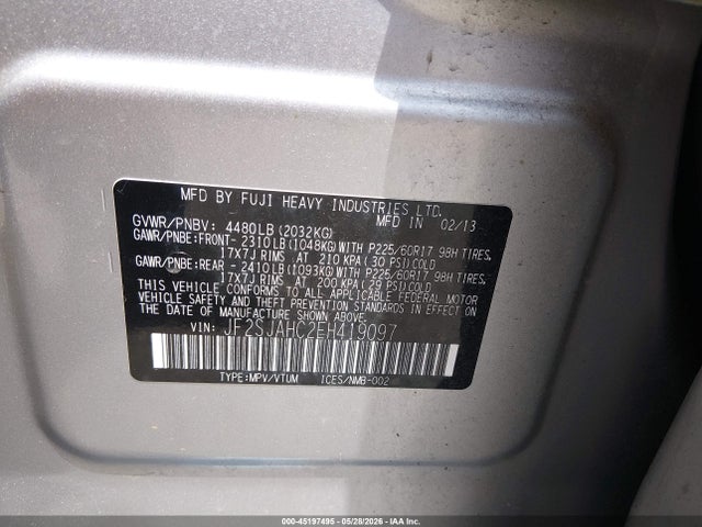 Subaru Forester 2.5i Limited 2014 JF2SJAHC2EH419097 Image 9