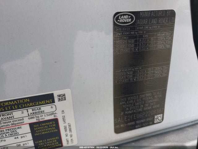 SALE2FEU6P2208387 Land Rover Defender 130 X-dynamic Se