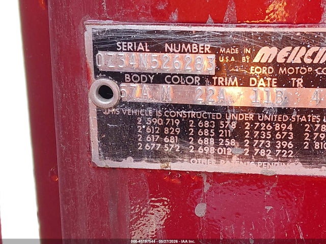 Продажа на аукционе авто 1960 Mercury Monterey, vin: 0Z34N526283, номер лота: 45197544