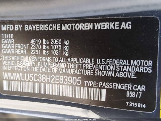 Продаж на аукціоні авто 2017 Mini Clubman Cooper S, vin: WMWLU5C38H2E83905, номер лоту: 45197598