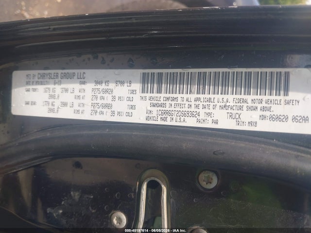 45197614 :رقم المزاد ، 1C6RR6GT2DS693624 vin ، 2013 Ram 1500 Big Horn مزاد بيع