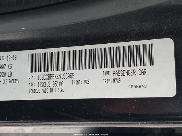 Продаж на аукціоні авто 2014 Chrysler 200 Touring, vin: 1C3CCBBBXEN198065, номер лоту: 45197784