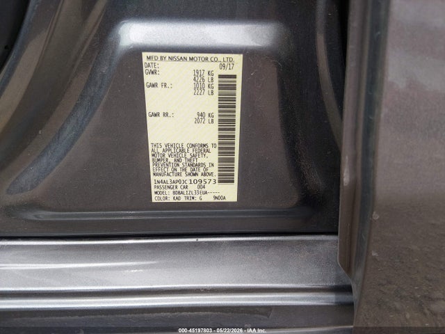 Aukcja sprzedaży 2018 Nissan Altima 2.5 Sv, vin: 1N4AL3AP0JC109573, numer aukcji: 45197803