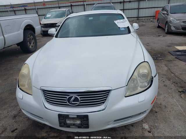 2008 Lexus Sc 430 მანქანა იყიდება აუქციონზე, vin: JTHFN45Y789019555, აუქციონის ნომერი: 45198019