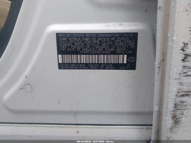 Продаж на аукціоні авто 2016 Lexus Is 300, vin: JTHCM1D22G5006963, номер лоту: 45198032