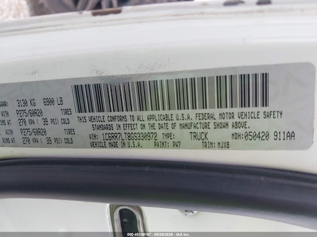 45198167 :رقم المزاد ، 1C6RR7LT8GS330972 vin ، 2016 Ram 1500 Big Horn مزاد بيع