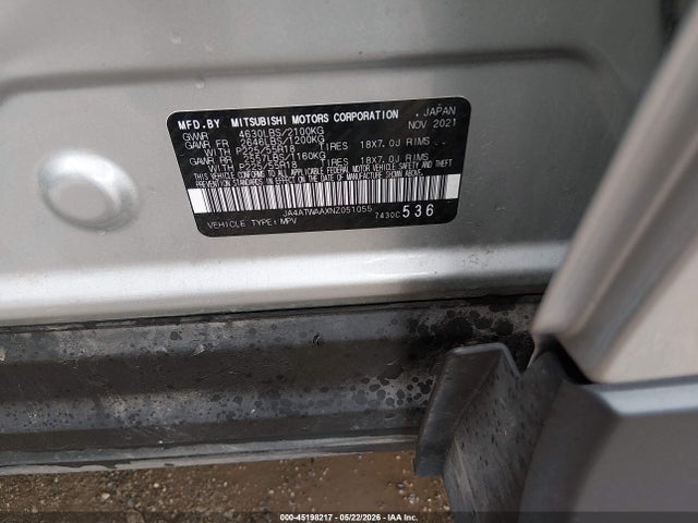 Продаж на аукціоні авто 2022 Mitsubishi Eclipse Cross Se S-awc/se Special Edition S-awc/sel S-awc/sel Special Edition S-awc, vin: JA4ATWAAXNZ051055, номер лоту: 45198217