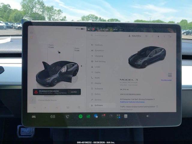 Продажа на аукционе авто 2023 Tesla Model 3 Long Range Dual Motor All-wheel Drive, vin: 5YJ3E1EB1PF633052, номер лота: 45198232