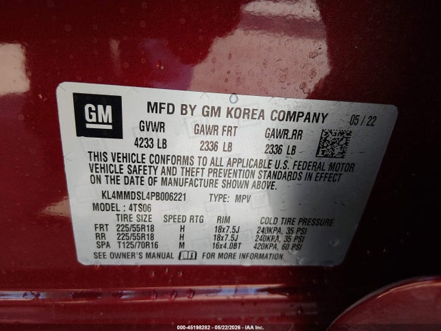 Продажа на аукционе авто 2023 Buick Encore Gx Select Fwd, vin: KL4MMDSL4PB006221, номер лота: 45198282