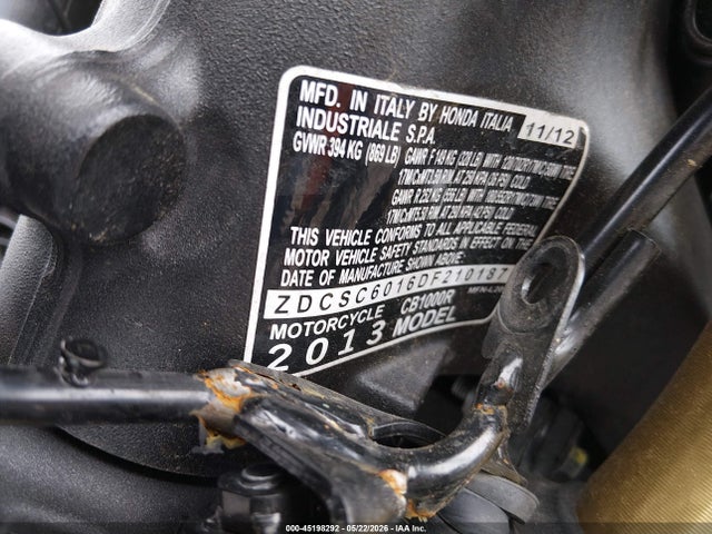 Aukcja sprzedaży 2013 Honda Cb1000 R, vin: ZDCSC6016DF210187, numer aukcji: 45198292
