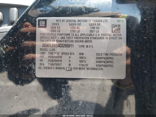 Продаж на аукціоні авто 2012 Gmc Terrain Slt-2, vin: 2GKFLXE54C6280911, номер лоту: 45198366