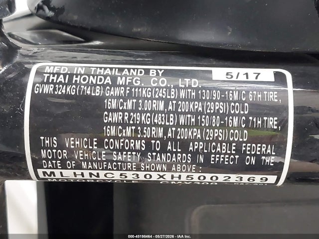 Honda CMX300 2017 MLHNC530XH5002369 Image 10