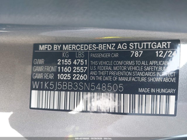 W1K5J5BB3SN548505 Mercedes-Benz Amg Cla 35 4matic