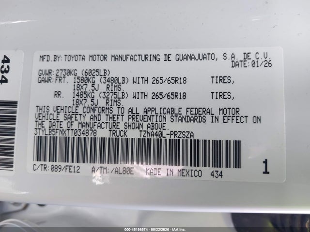 3TYLB5FNXTT034878 Toyota Tacoma Trd Sport