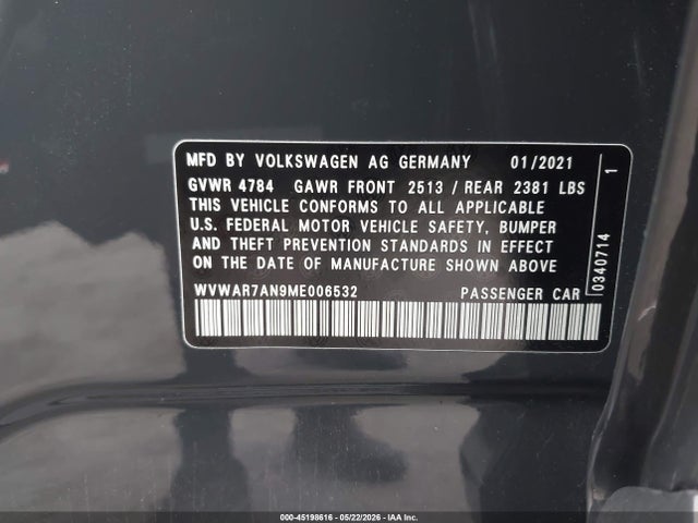 WVWAR7AN9ME006532 Volkswagen Arteon 2.0t Se