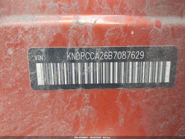45198661 :رقم المزاد ، KNDPCCA26B7087629 vin ، 2011 Kia Sportage Ex مزاد بيع