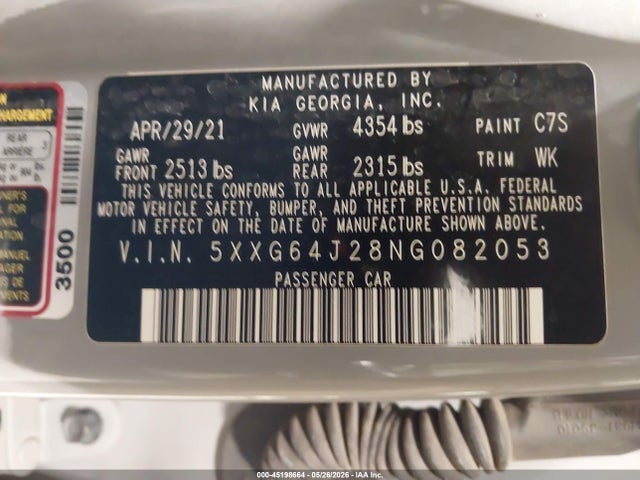 KIA K5 Gt-line 2022 5XXG64J28NG082053 Image 9