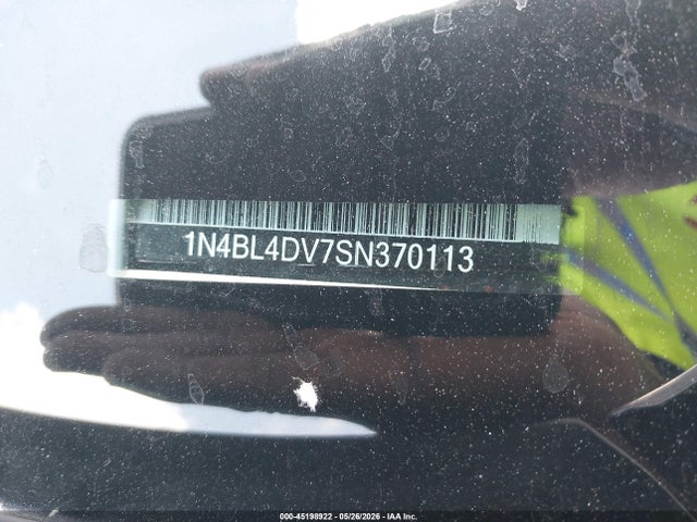 2025 Nissan Altima Sv Fwd მანქანა იყიდება აუქციონზე, vin: 1N4BL4DV7SN370113, აუქციონის ნომერი: 45198922