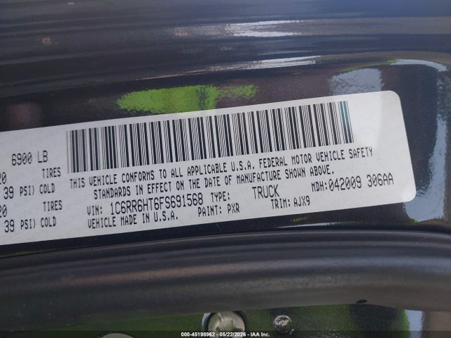 RAM 1500 Sport 2015 1C6RR6HT6FS691568 Image 9