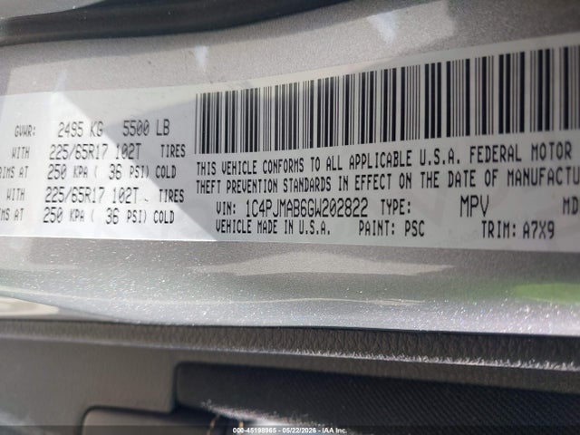 Jeep Cherokee Sport 2016 1C4PJMAB6GW202822 Image 9