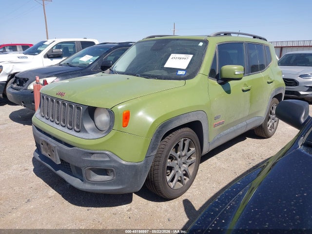 2016 Jeep Renegade 75th Anniversary მანქანა იყიდება აუქციონზე, vin: ZACCJABT6GPC63296, აუქციონის ნომერი: 45198997