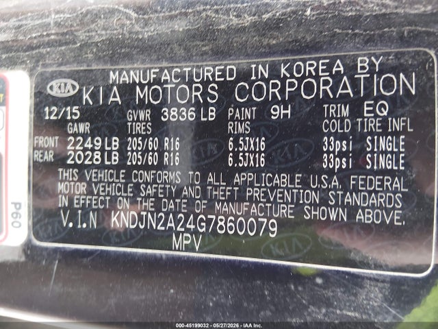 KIA Soul 2016 KNDJN2A24G7860079 Image 9