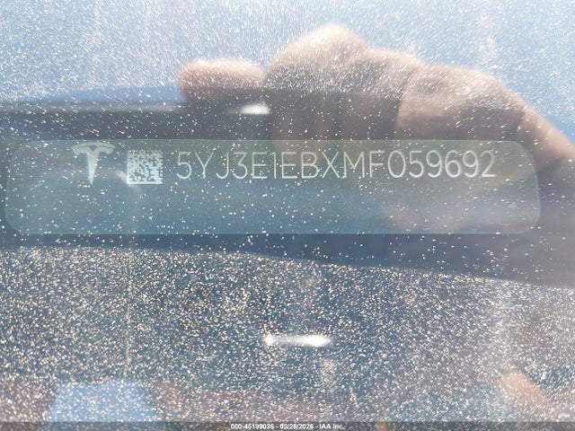 Tesla Model 3 Long Range 2021 5YJ3E1EBXMF059692 Image 9