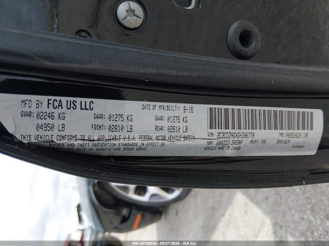 2C3CDZAGXGH306778 Dodge Challenger Sxt Plus