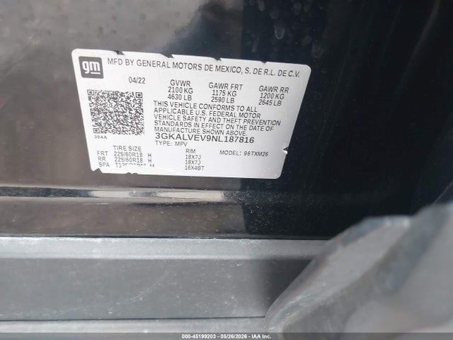 2022 Gmc Terrain Awd Slt მანქანა იყიდება აუქციონზე, vin: 3GKALVEV9NL187816, აუქციონის ნომერი: 45199203