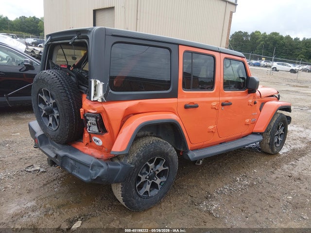 2018 Jeep Wrangler Unlimited Sahara 4x4 მანქანა იყიდება აუქციონზე, vin: 1C4HJXEG5JW243977, აუქციონის ნომერი: 45199222