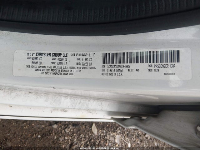 Продаж на аукціоні авто 2014 Chrysler 200 Limited, vin: 1C3CCBCG6EN164585, номер лоту: 45199282