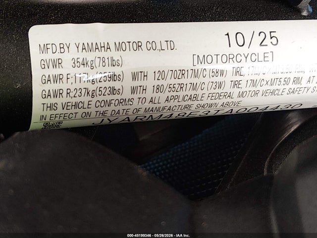 Yamaha Mtn690 2026 JYARM48E3TA004430 Image 10