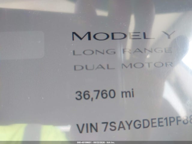 2023 Tesla Model Y მანქანა იყიდება აუქციონზე, vin: 7SAYGDEE1PF884300, აუქციონის ნომერი: 45199651