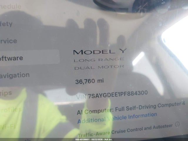 2023 Tesla Model Y მანქანა იყიდება აუქციონზე, vin: 7SAYGDEE1PF884300, აუქციონის ნომერი: 45199651