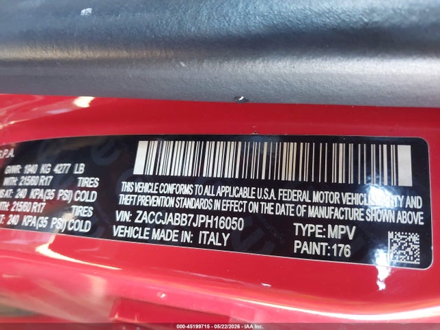 ZACCJABB7JPH16050 Jeep Renegade Latitude Fwd