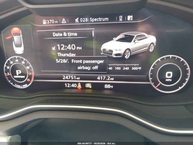 Aukcja sprzedaży 2018 Audi A5 2.0t Premium, vin: WAUYNGF5XJN001402, numer aukcji: 45199727
