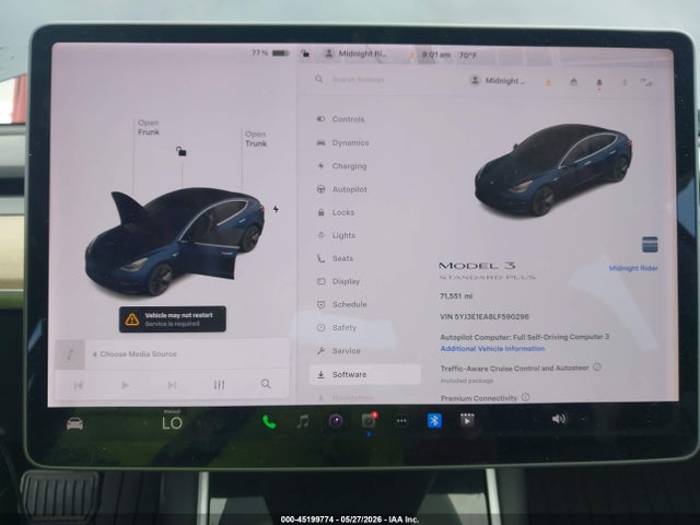 Продажа на аукционе авто 2020 Tesla Model 3 Standard Range Plus Rear-wheel Drive/standard Range Rear-wheel Drive, vin: 5YJ3E1EA8LF590296, номер лота: 45199774