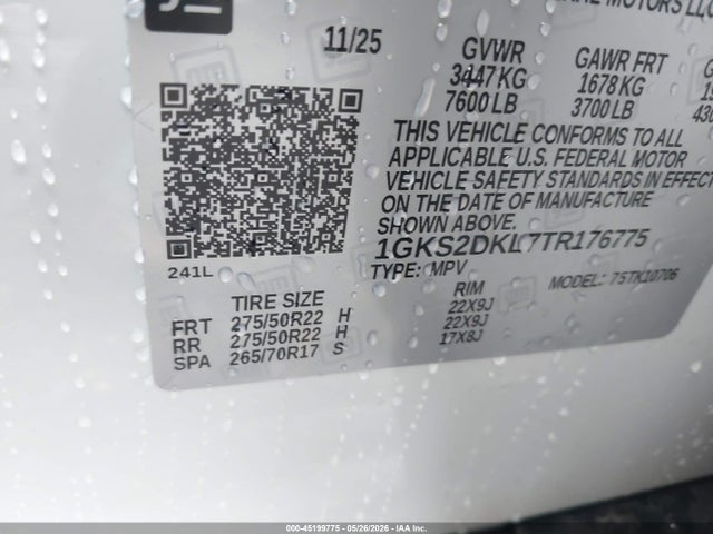 GMC Yukon 4wd Denali 2026 1GKS2DKL7TR176775 Image 9